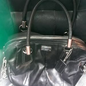 Coach Kristin leather Satchel Bag, Black